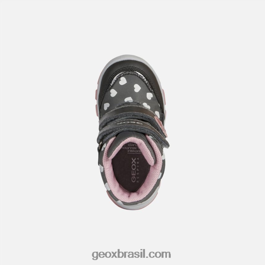 flanfil abx criança cinza escuro/rosa Geox 28TF8X1490