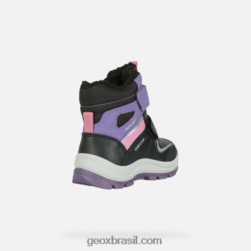 flanfil abx criança preto/violeta Geox 28TF8X1563