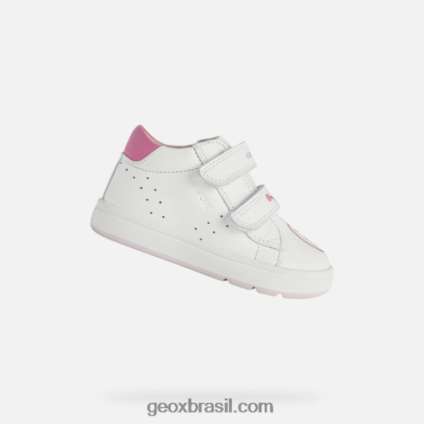 bebê grande branco/fúcsia Geox 28TF8X1524