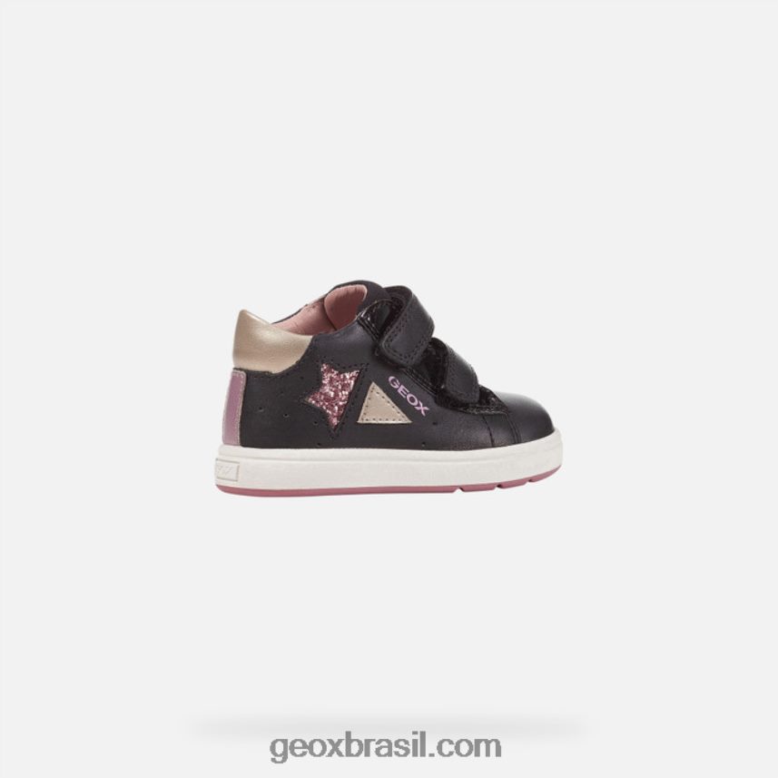 bebê grande preto/rosa escuro Geox 28TF8X1504