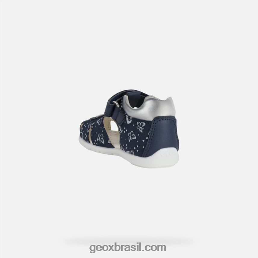 menina elthan marinho/prata Geox 28TF8X1517