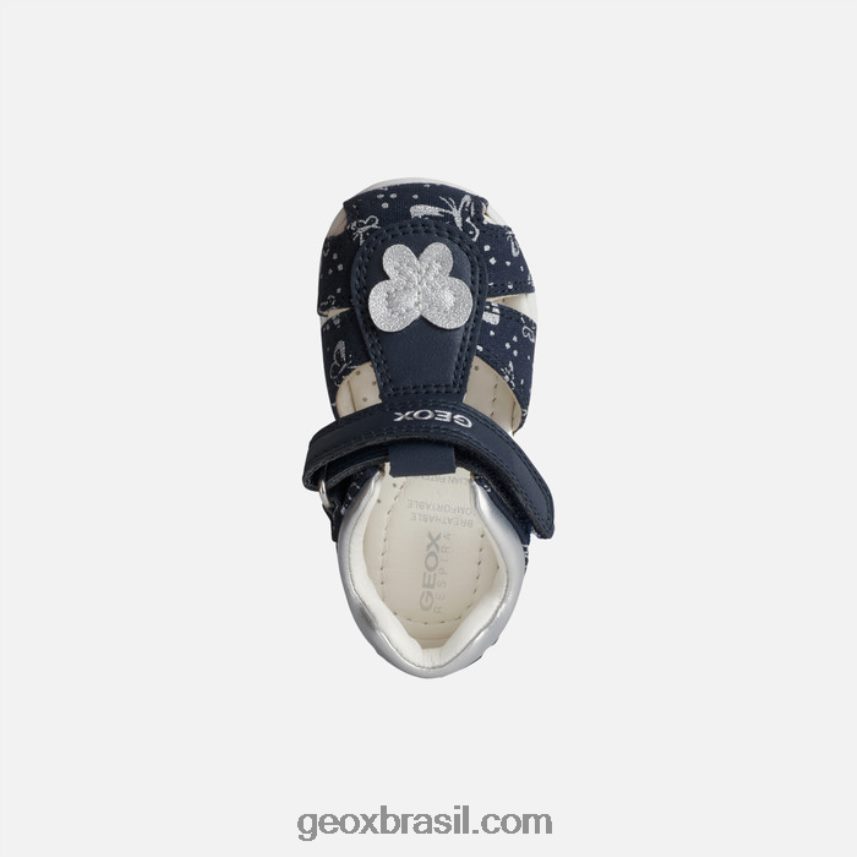 menina elthan marinho/prata Geox 28TF8X1517