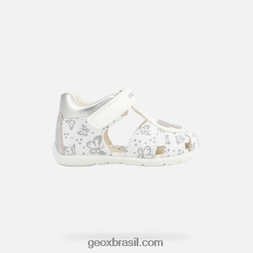 menina elthan prata branca Geox 28TF8X1516
