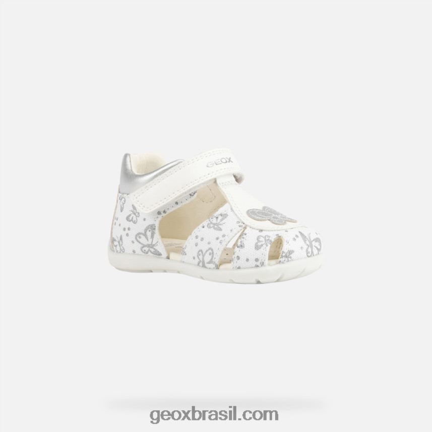 menina elthan prata branca Geox 28TF8X1516