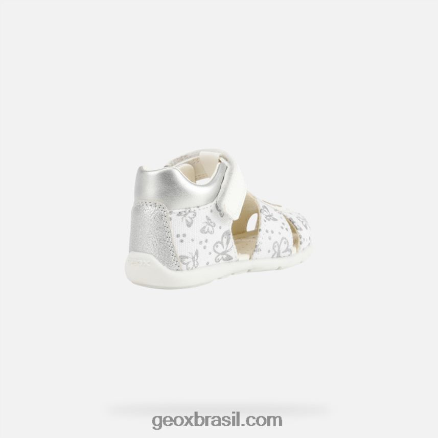 menina elthan prata branca Geox 28TF8X1516