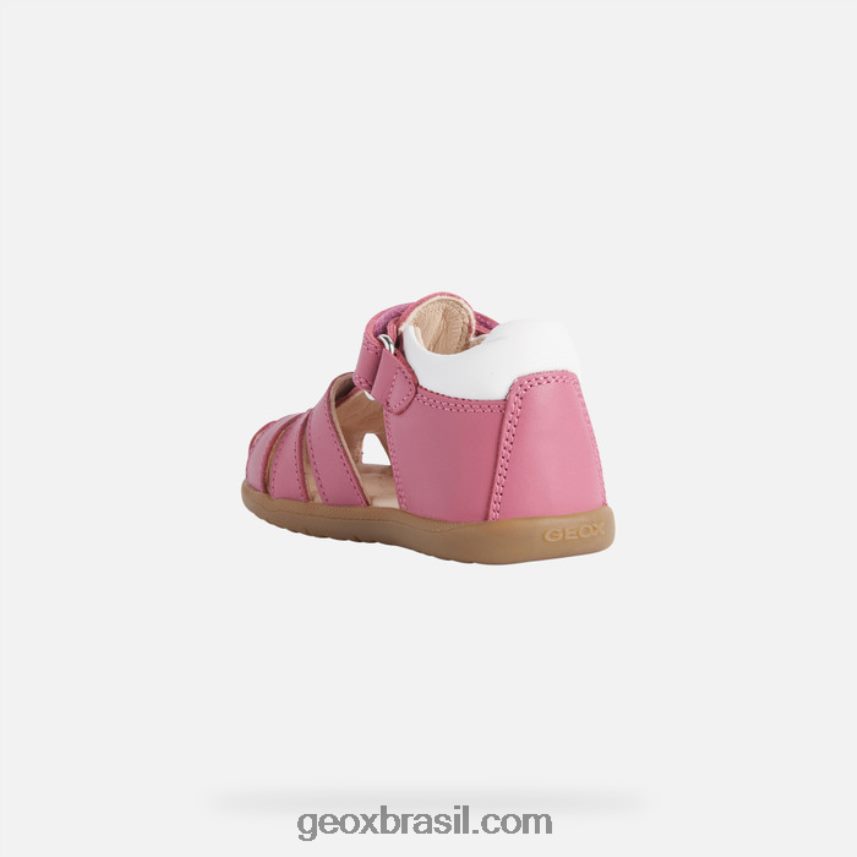 sandália macchia menina fúcsia/branco Geox 28TF8X1625