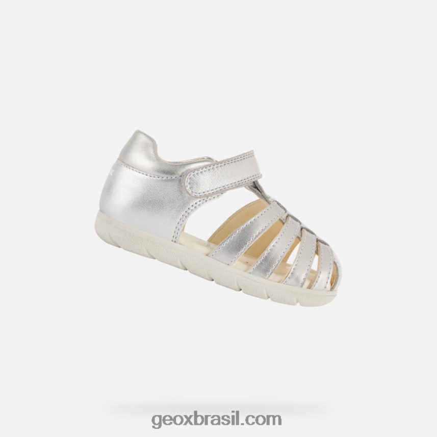 sandália alul criança prata Geox 28TF8X2036