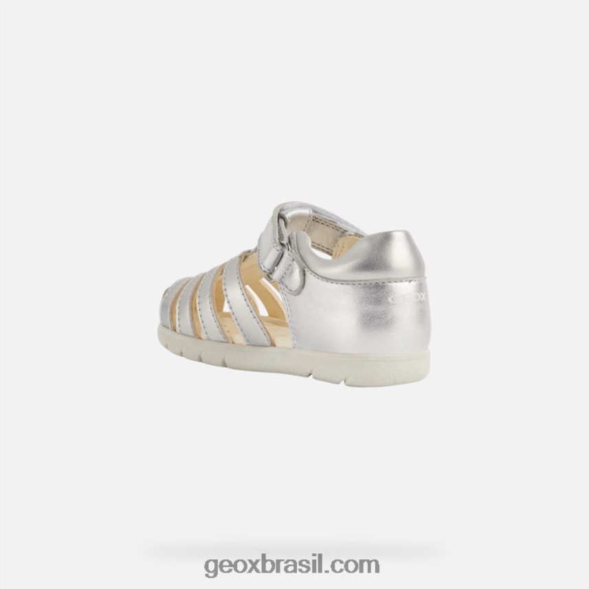 sandália alul criança prata Geox 28TF8X2036