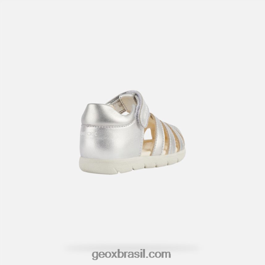 sandália alul criança prata Geox 28TF8X2036