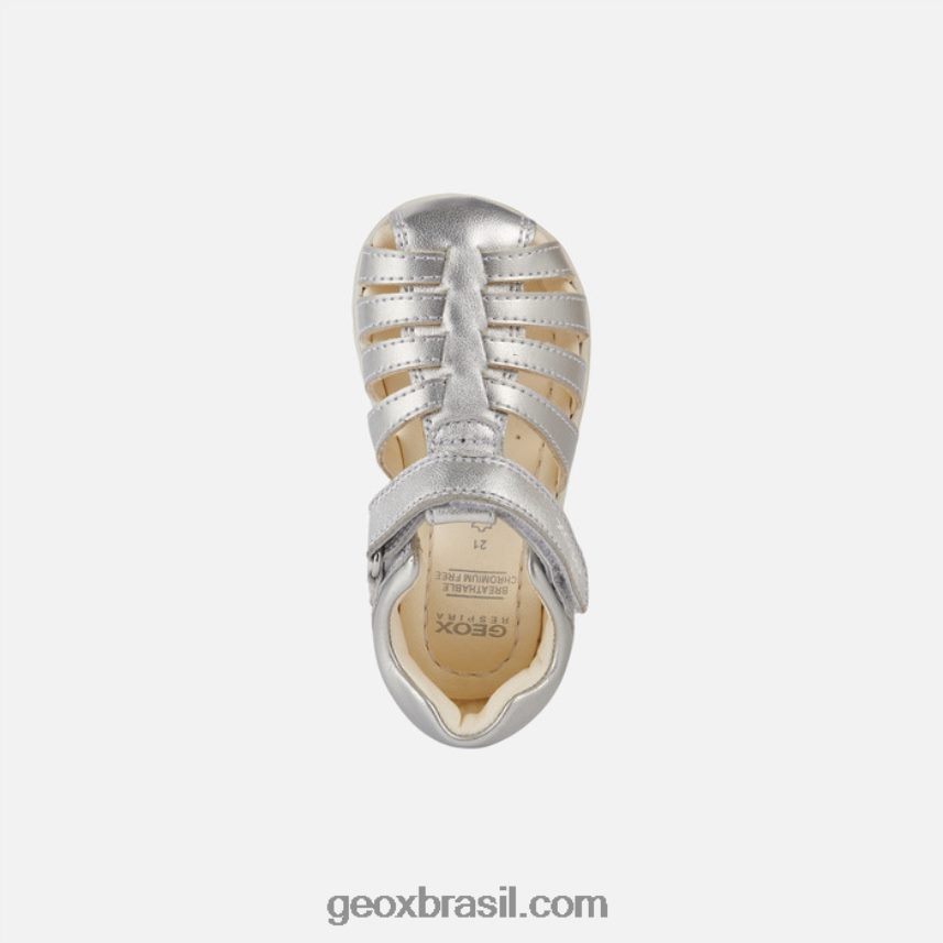sandália alul criança prata Geox 28TF8X2036