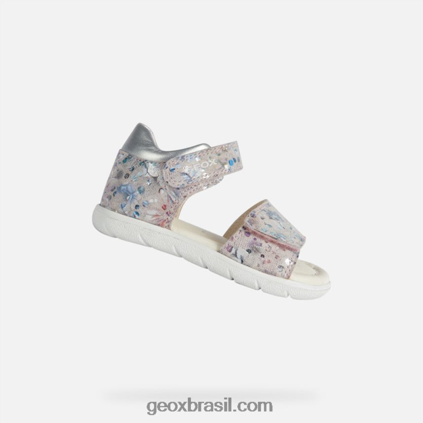 sandália alul criança rosa claro/prata Geox 28TF8X1549