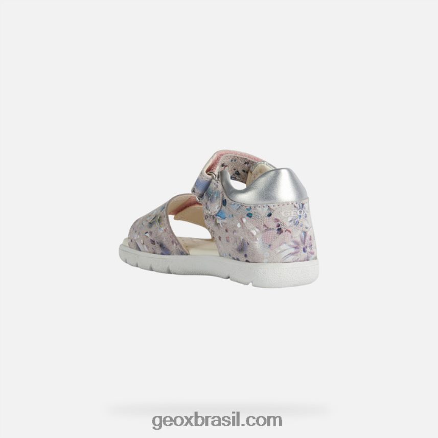 sandália alul criança rosa claro/prata Geox 28TF8X1549