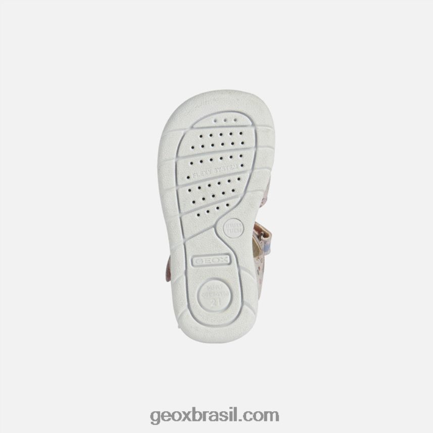 sandália alul criança rosa claro/prata Geox 28TF8X1549