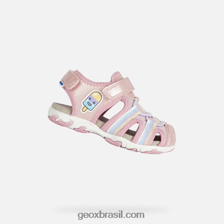 sandália flaffee criança luz rosa Geox 28TF8X1441