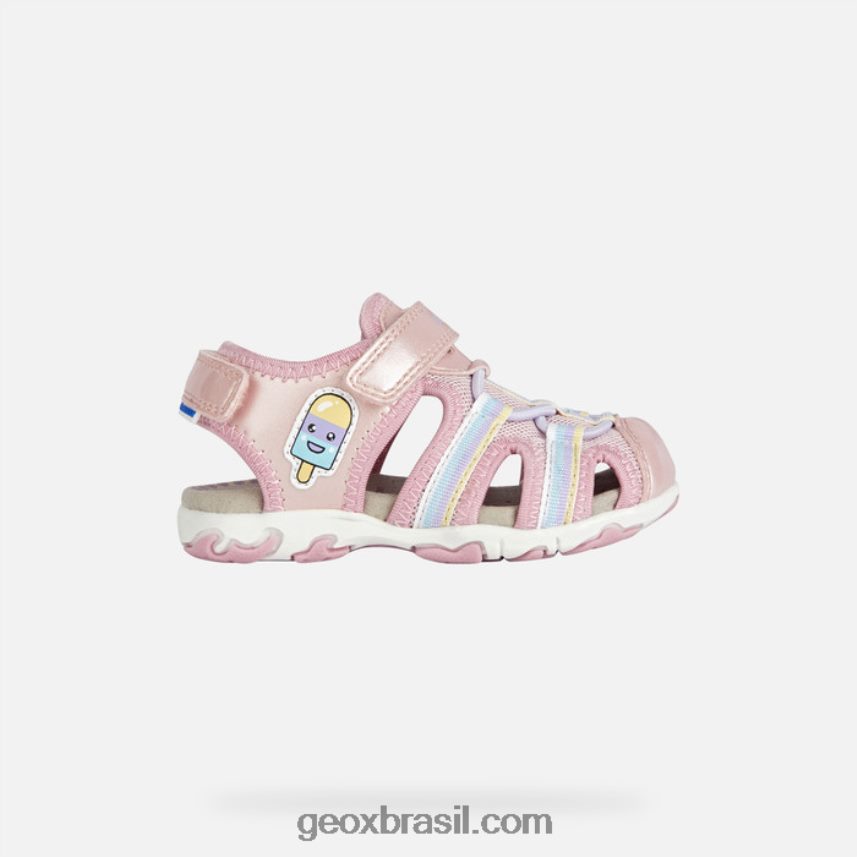 sandália flaffee criança luz rosa Geox 28TF8X1441