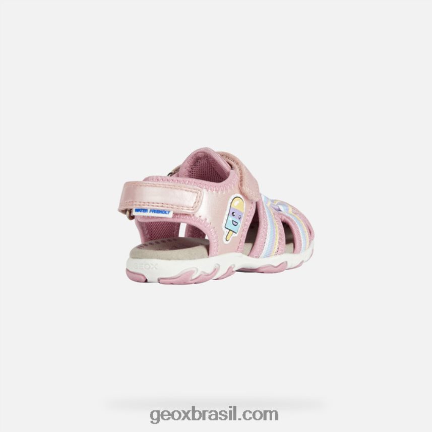 sandália flaffee criança luz rosa Geox 28TF8X1441