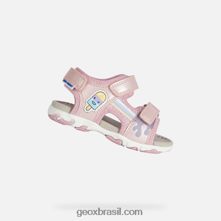 sandália flaffee criança luz rosa Geox 28TF8X1565