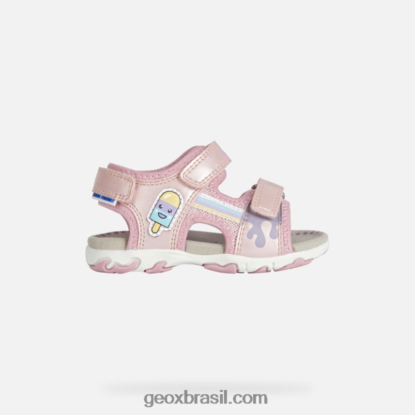 sandália flaffee criança luz rosa Geox 28TF8X1565