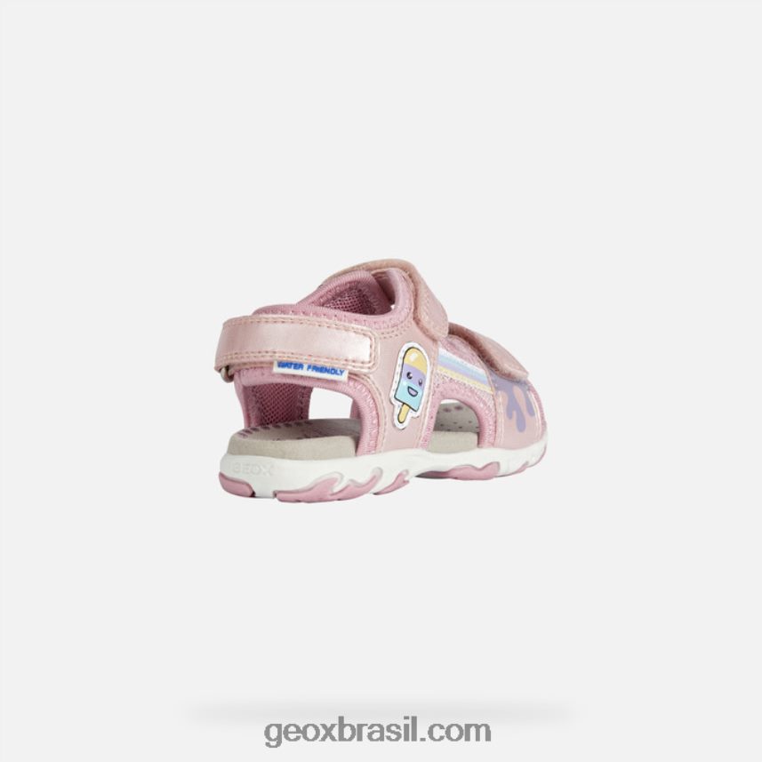 sandália flaffee criança luz rosa Geox 28TF8X1565