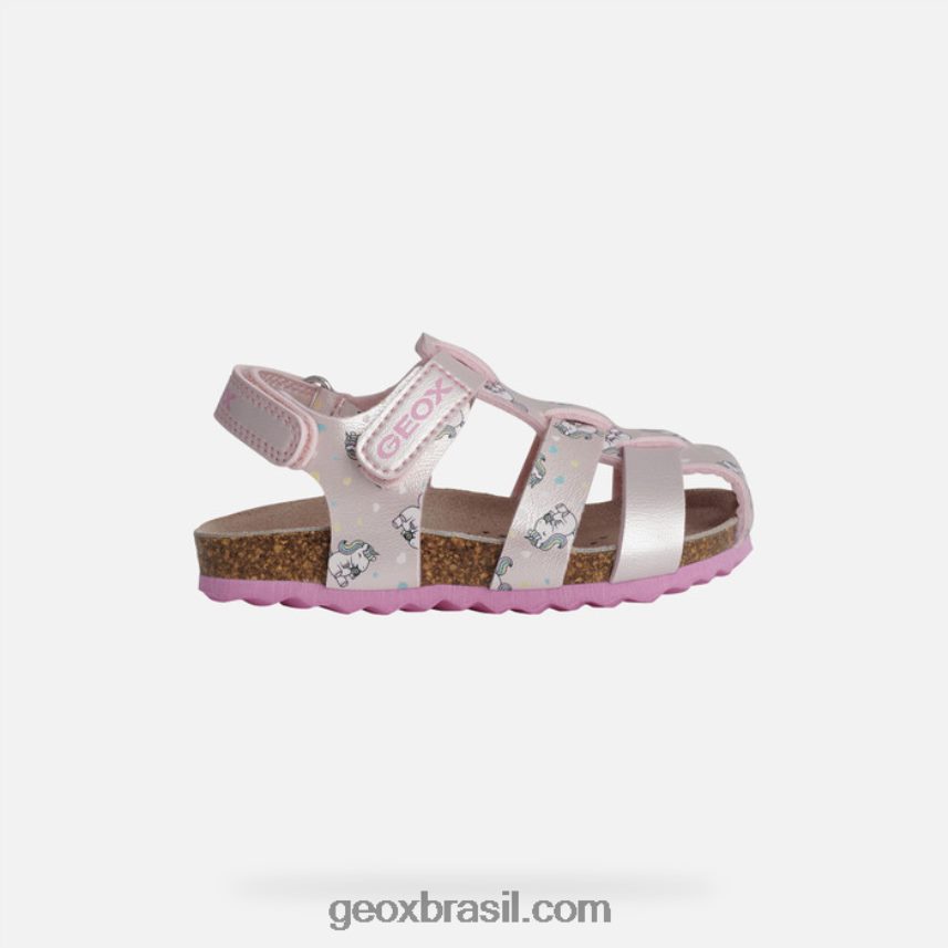 sandália giz criança rosa claro/fúcsia Geox 28TF8X1533