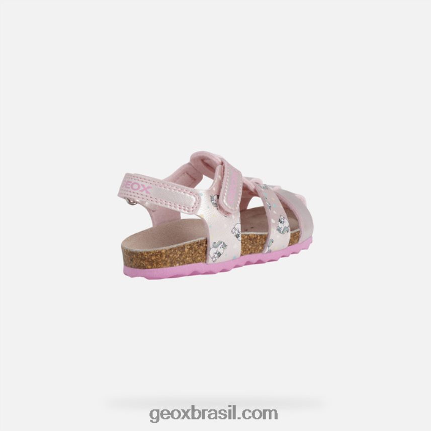 sandália giz criança rosa claro/fúcsia Geox 28TF8X1533