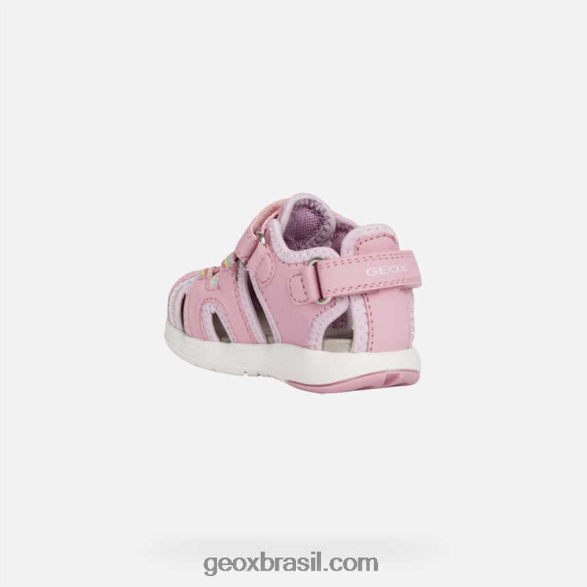 sandália multy criança rosa/multicolor Geox 28TF8X1469