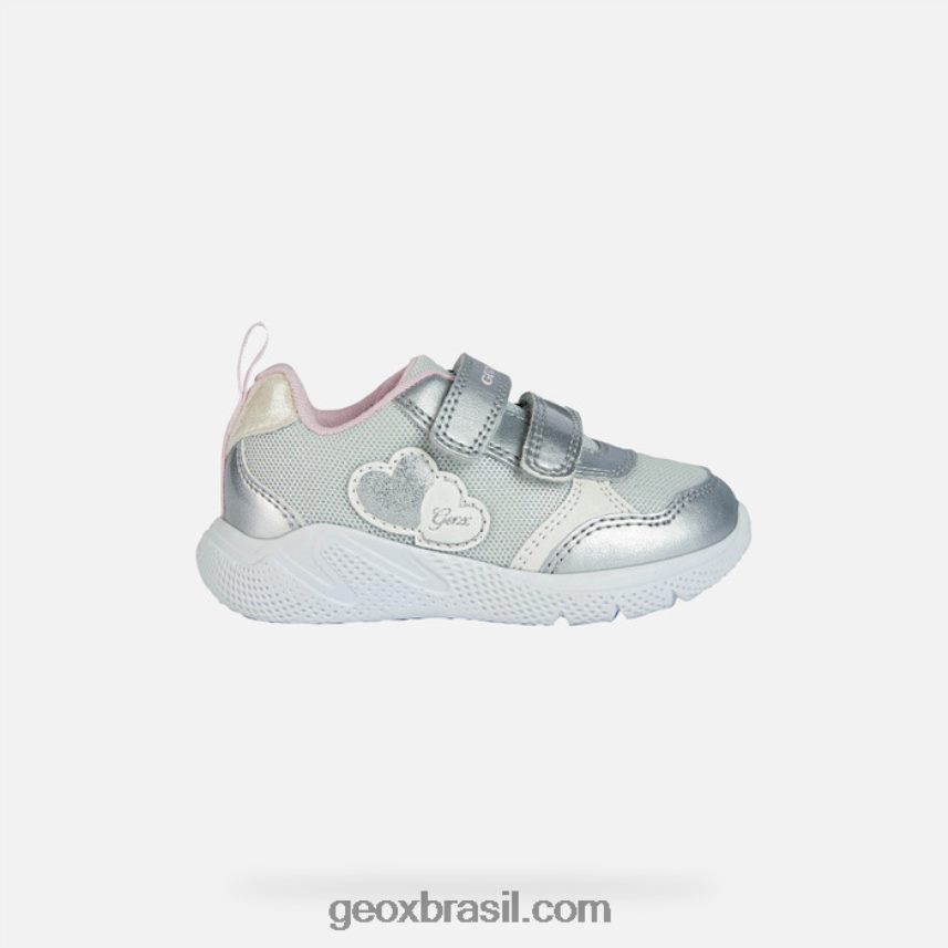 criança sprintye prata/rosa Geox 28TF8X1459