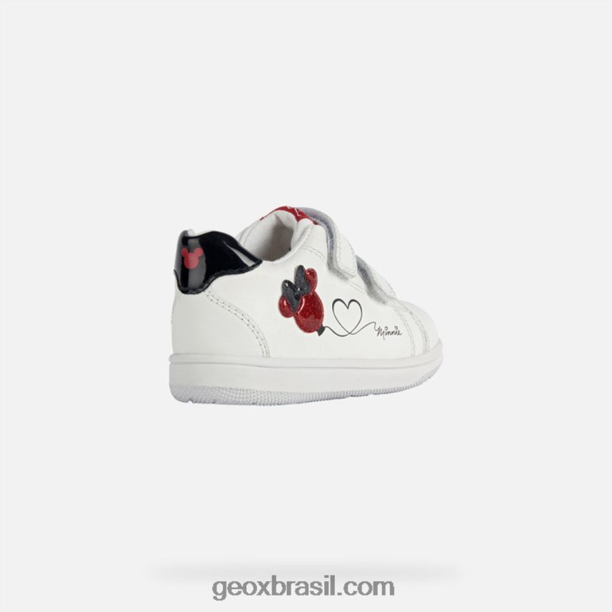 novo filme bebê branco/vermelho Geox 28TF8X1596