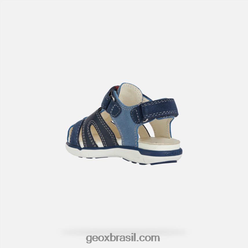 sandália delhi criança azul vermelho Geox 28TF8X1535