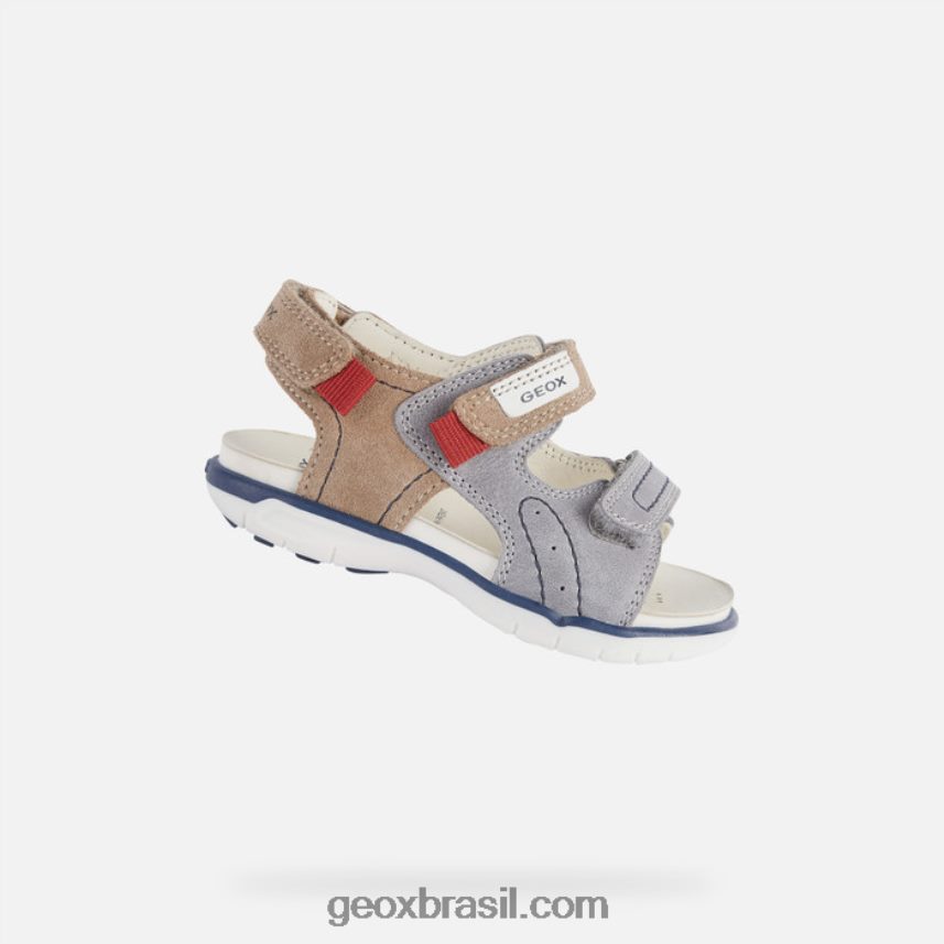 sandália delhi criança cinza/bege Geox 28TF8X1629