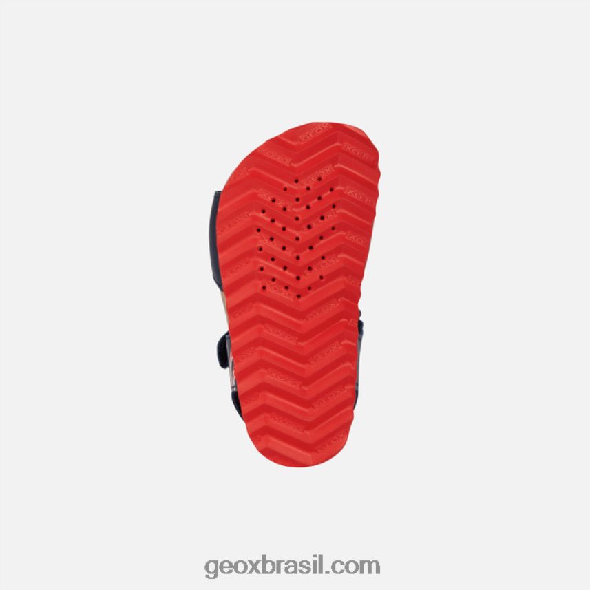 sandália giz bebê marinho escuro/vermelho Geox 28TF8X1551