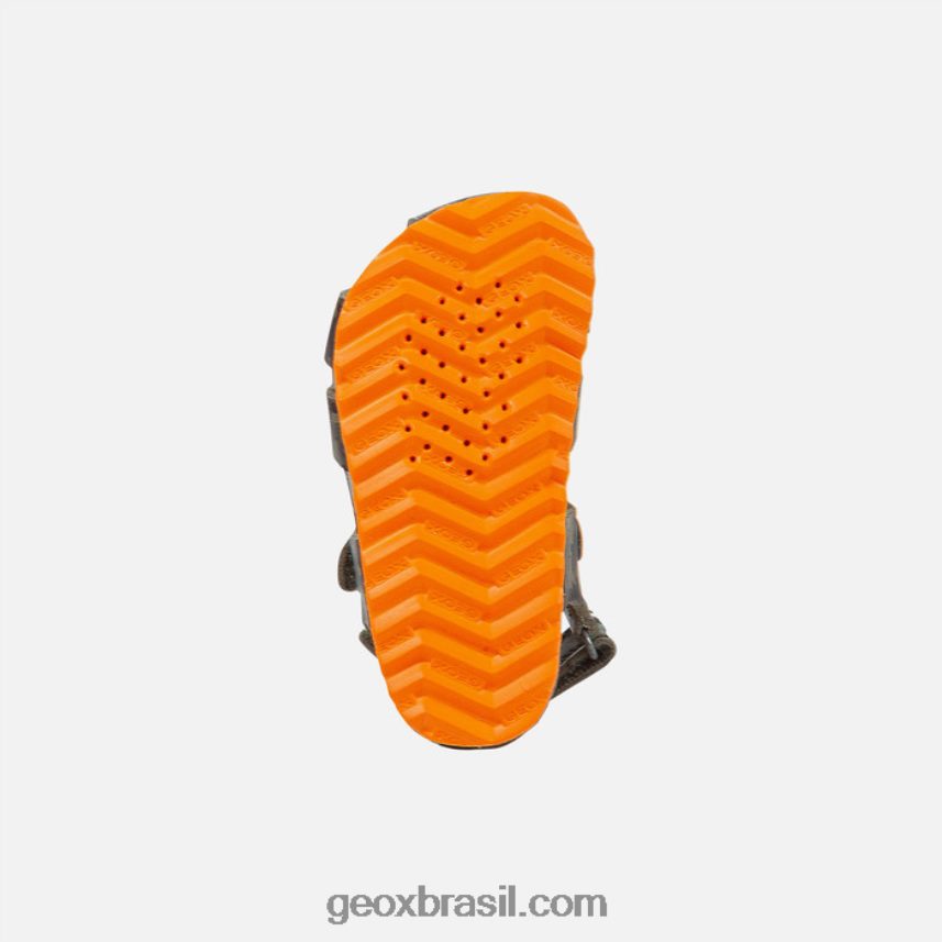 sandália giz criança militar/laranja Geox 28TF8X1498