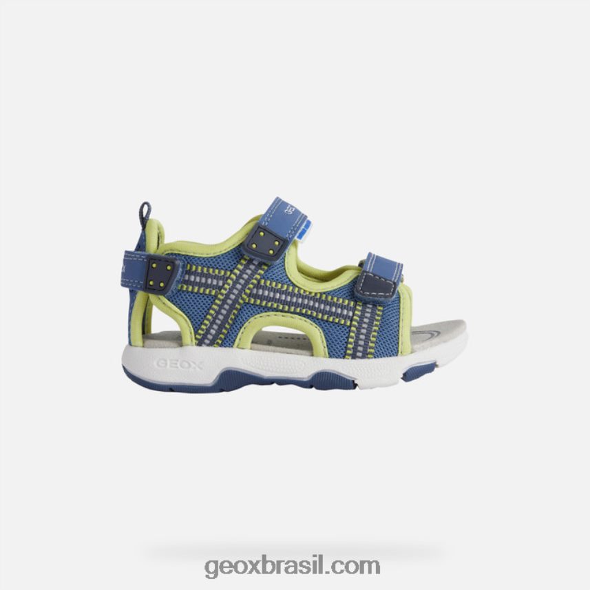 sandália multy criança azul claro/limão Geox 28TF8X1495