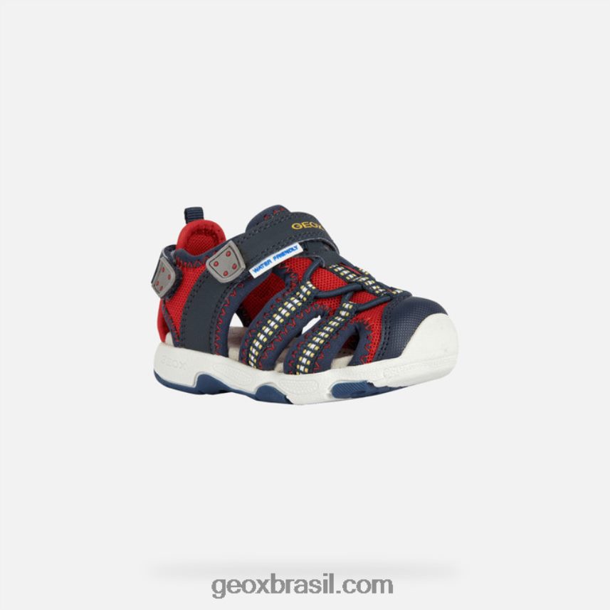 sandália multy criança vermelho/marinho Geox 28TF8X1434