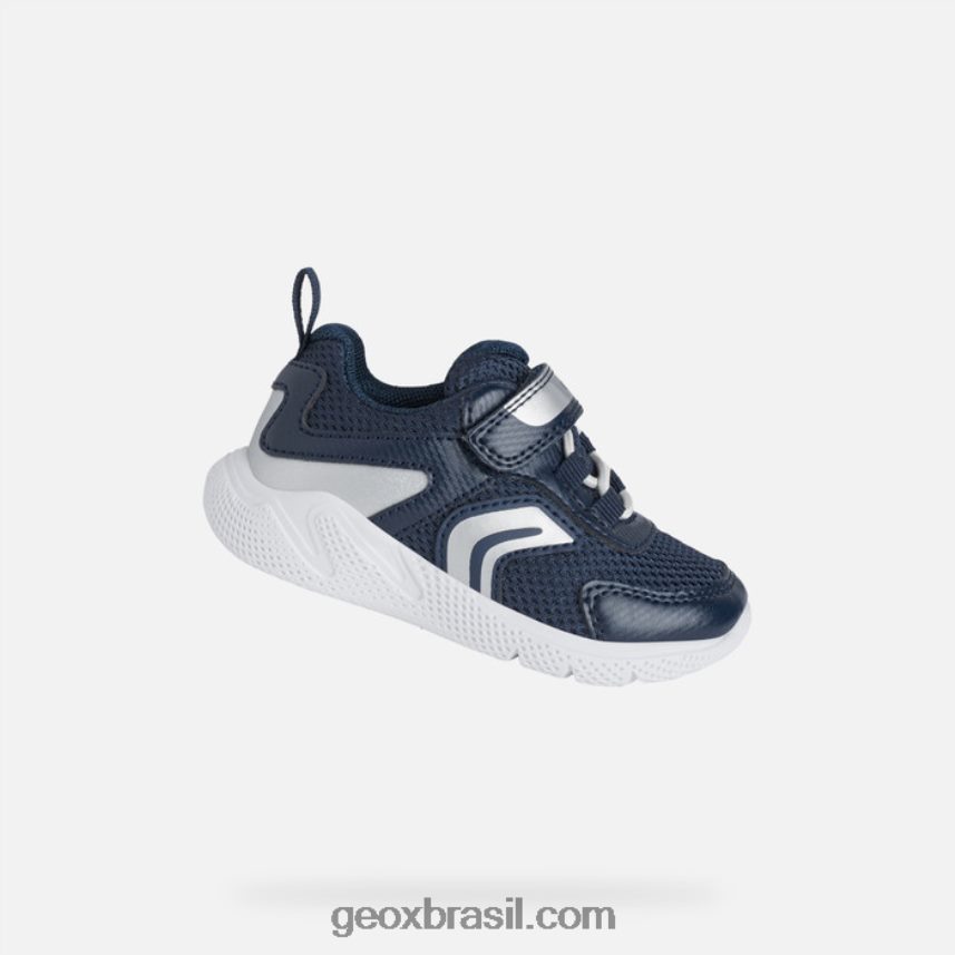 corra baby azul marinho/prata dk Geox 28TF8X1527