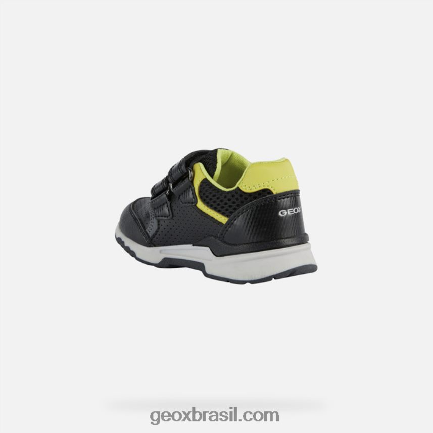 criança pirip preto/verde limão Geox 28TF8X1493