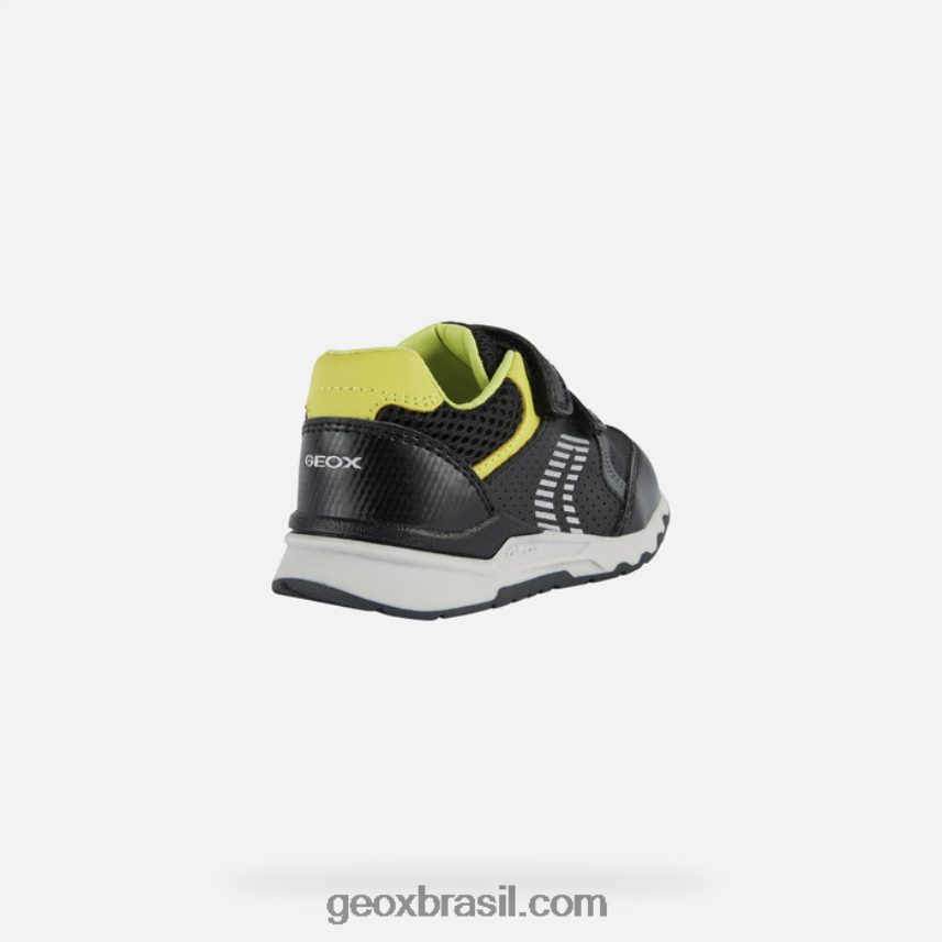 criança pirip preto/verde limão Geox 28TF8X1493