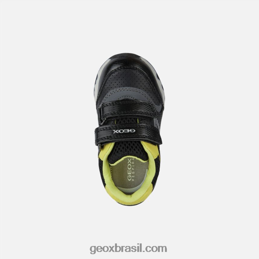 criança pirip preto/verde limão Geox 28TF8X1493
