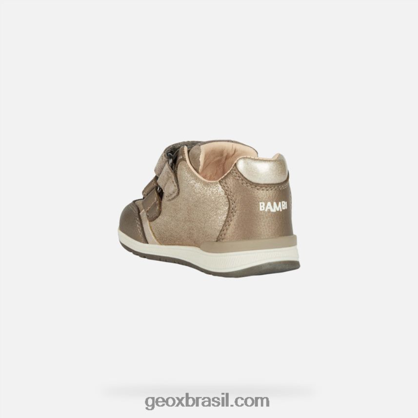 bebê rishon cinza fumê/platina Geox 28TF8X1499