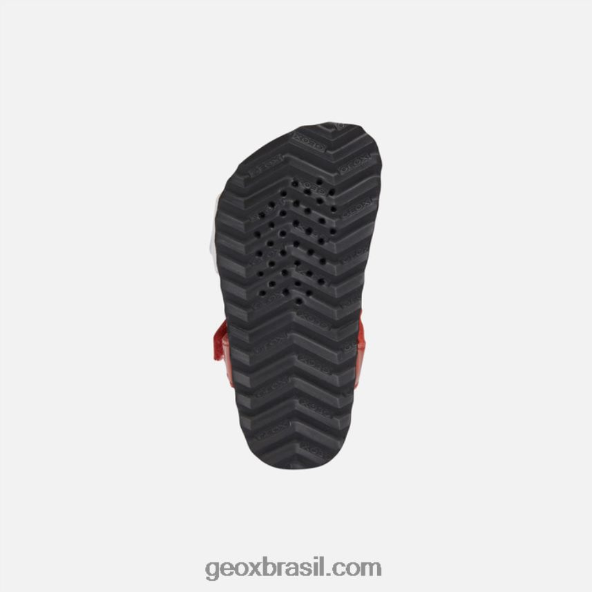 sandália giz bebê vermelho branco Geox 28TF8X1597