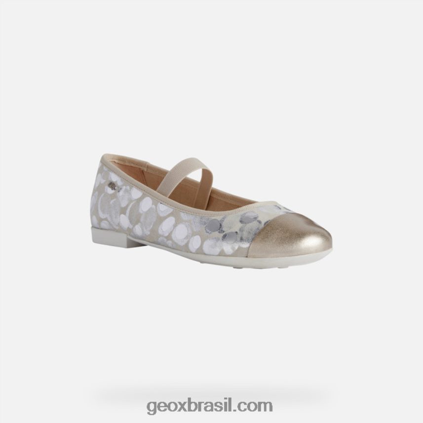 garota plié bege/platina Geox 28TF8X1196