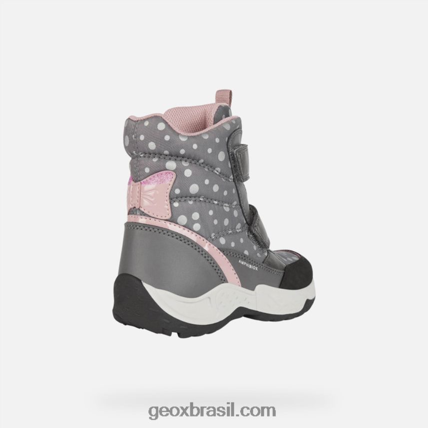 menina abx sentiero cinza escuro/rosa Geox 28TF8X1111