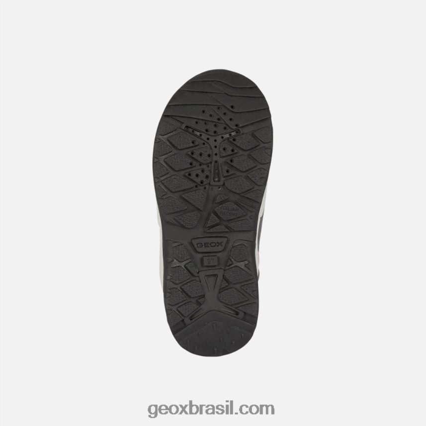 menina abx sentiero cinza escuro/rosa Geox 28TF8X1111