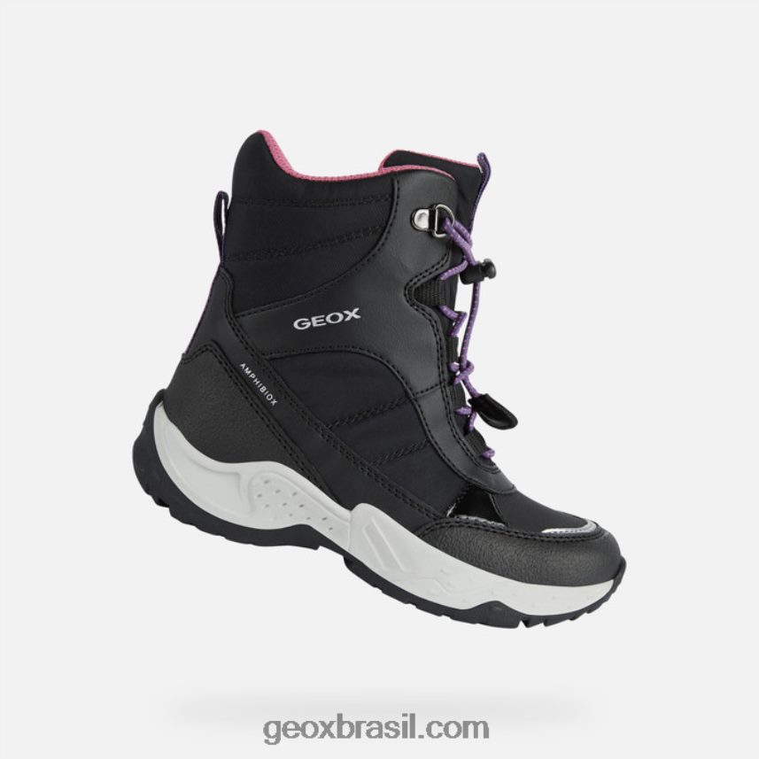 menina abx sentiero preto/fúcsia Geox 28TF8X7