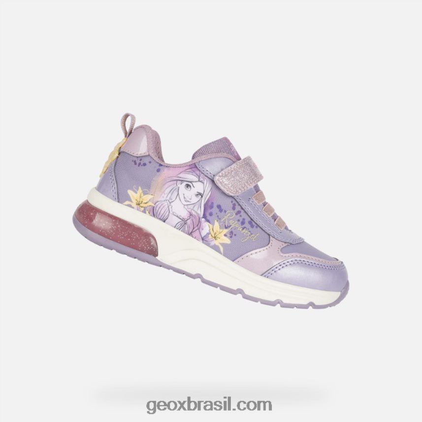 garota do clube espacial lilás/amarelo Geox 28TF8X1169