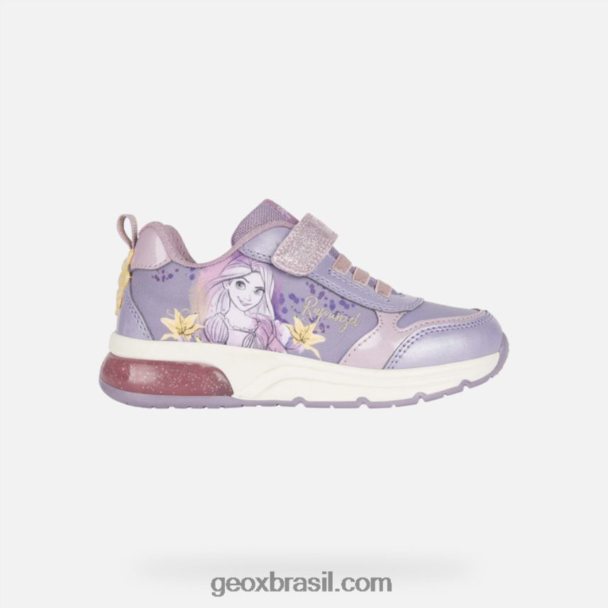 garota do clube espacial lilás/amarelo Geox 28TF8X1169