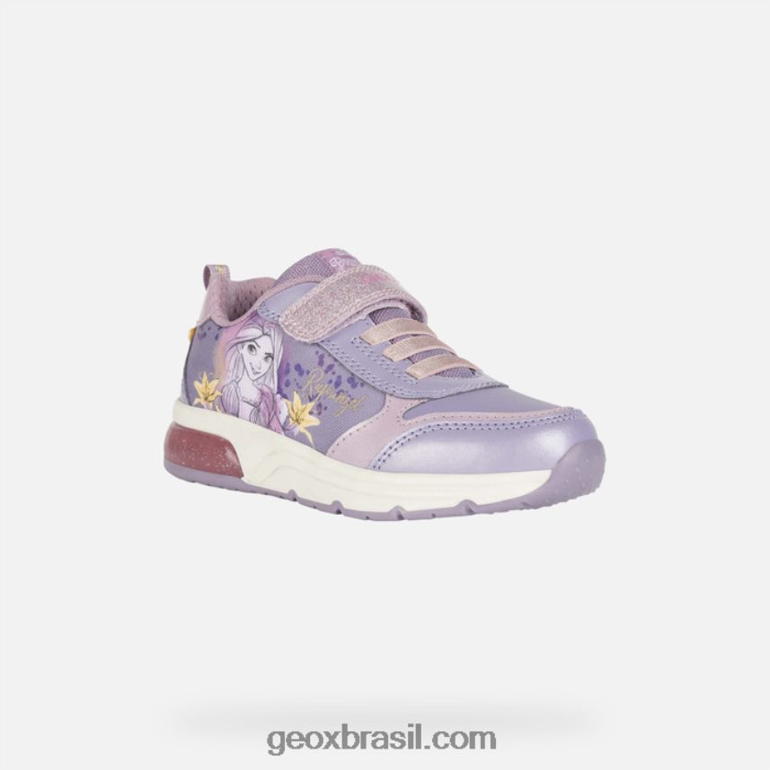 garota do clube espacial lilás/amarelo Geox 28TF8X1169