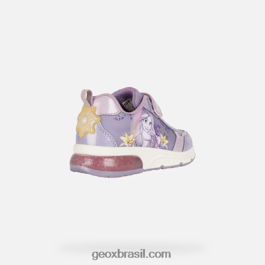garota do clube espacial lilás/amarelo Geox 28TF8X1169