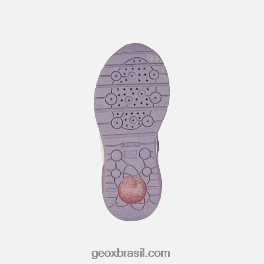 garota do clube espacial lilás/amarelo Geox 28TF8X1169