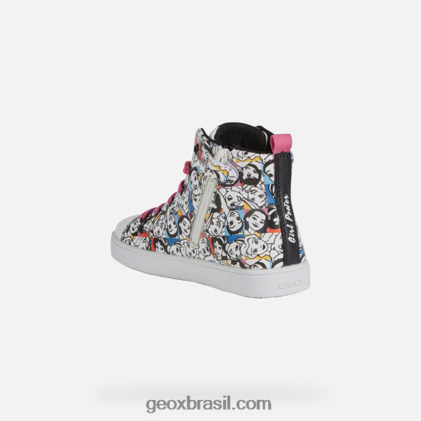 menina kathe Branco preto Geox 28TF8X1145